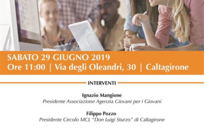 CONFERENZA STAMPA DI PRESENTAZIONE DEL PROGETTO “WORK E TALENT IN PROGRESS” -il 29 giugno a Caltagirone