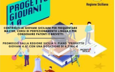 “Progetto Giovani 4.0”: 6,7 mil € ai giovani siciliani per master, corsi di perfezionamento lingua e brevetti