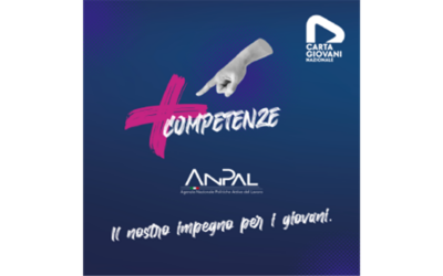 POLITICHE ATTIVE — Carta giovani nazionale lancia +Competenze: la formazione dei giovani al centro della nuova campagna. Agevolazioni e offerte speciali per giovani grazie alla Carta giovani nazionale, di cui Anpal è partner